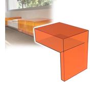 GOCHUSX Supporti Espositivi In acrilico, Espositore A Forma Di L E Trapezoidale, Vetrina Espositiva A Gradini Per Isola Centrale Per Piatti, Feste, Matrimoni(Arancia,35x45x45cm)