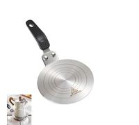 Gocoffun Piastra per diffusore di calore, 13 cm, in acciaio inox, per fornelli a gas, diffusori di calore, adattatore a induzione per moka, pentole da caffè (12,7 cm)