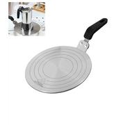 Gocoffun Piastra per diffusore di calore, 20 cm, in acciaio inox, per fornelli a gas, diffusori di calore, adattatore a induzione per moka, pentole da caffè (20 cm)