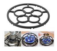 Gocoffun Supporto per piano cottura wok in ghisa, riduttore antiscivolo per moka, caffettiera, pentola, sottopentola, anello riduttore per fornello a gas da campeggio