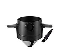 Gocoffun Versare sopra la macchina da caffè 1-2 tazze, filtro riutilizzabile a cono per caffè, filtri da caffè riutilizzabili in acciaio inossidabile con spazzola per la pulizia per casa