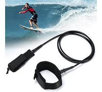 GOCUODE SUP Straigtht Surf Leash, Lacci di Sicurezza da Surf Guinzaglio per Tavole da Surf Paddle, 8ft, 7mm, con Doppia Testa Rotante in Acciaio Inox (Nero)