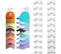 Gocvo Ha rack Hold up to 10 cappelli, organizer per cappelli da baseball, gancio per wall, adesivo o doppio uso, supporto per cappellino per chiusura della porta (bianco)