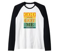 God Always Got Me, My Peace My Joy Colorful Quotes Graphic Maglia con Maniche Raglan