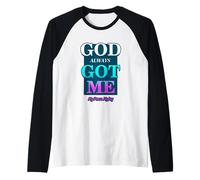 God Always Got Me, My Peace My Joy Cool Quotes Graphic Maglia con Maniche Raglan