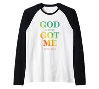 God Always Got Me, My Peace My Joy Cool Quotes Graphic Maglia con Maniche Raglan
