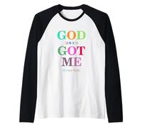 God Always Got Me, My Peace My Joy Cool Quotes Graphic Maglia con Maniche Raglan