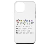 God Amen Agree God Move God with Christian Saying God Quote Custodia per iPhone 12 mini
