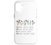 God Amen Agree God Move God with Christian Saying God Quote Custodia per iPhone 16 Plus