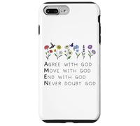 God Amen Agree God Move God with Christian Saying God Quote Custodia per iPhone 7 Plus/8 Plus