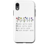 God Amen Agree God Move God with Christian Saying God Quote Custodia per iPhone XR