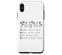 God Amen Agree God Move God with Christian Saying God Quote Custodia per iPhone XS Max