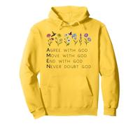 God Amen Agree God Move God with Christian Saying God Quote Felpa con Cappuccio