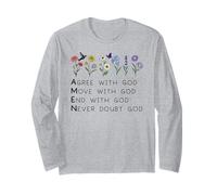 God Amen Agree God Move God with Christian Saying God Quote Maglia a Manica