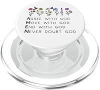 God Amen Agree God Move God with Christian Saying God Quote PopSockets PopGrip per MagSafe