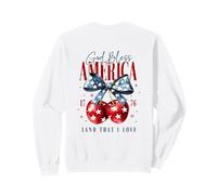 God Bless America 1776 Terra Che Amo Backprint Felpa