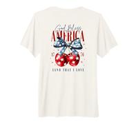 God Bless America 1776 Terra Che Amo Backprint Maglietta Premium