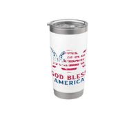 God Bless America 4 luglio USA Bicchiere termico in acciaio inox doppia parete