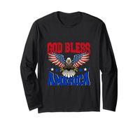 God Bless America American US Eagle Flag 4 luglio patriottica Maglia a Manica