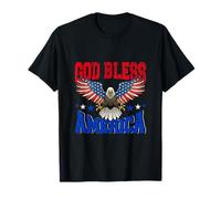 God Bless America American US Eagle Flag 4 luglio patriottica Maglietta