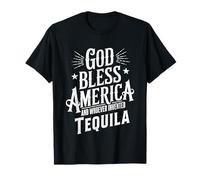 God Bless America And Tequila Citazioni divertenti per bere meme Maglietta