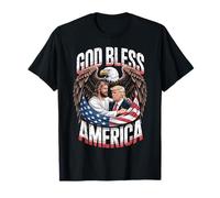 God Bless America Bandiera Gesù Cristiano Aquila Repubblicana Maglietta