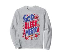 God Bless America Patriotic USA Bandiera cristiana 4 luglio Felpa