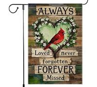 God Bless American Cardinal Fall Garden Flag Memorial Day Garden Flags Double Face Piccola casa colonica D