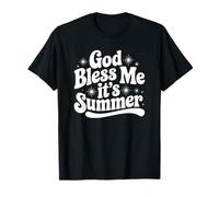 God Bless Me It's Summer Funny Sparkle Meme Design Maglietta