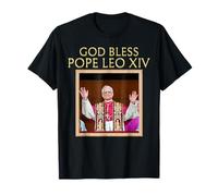 God Bless Papa Leone XIV Ritratto Maglietta