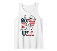God Bless the USA Shirt Statua della Libertà Aquila Patriottica Canotta