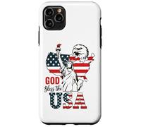 God Bless the USA Shirt Statua della Libertà Aquila Patriottica Custodia per iPhone 11 Pro Max