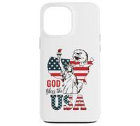 God Bless the USA Shirt Statua della Libertà Aquila Patriottica Custodia per iPhone 13 Pro Max