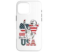 God Bless the USA Shirt Statua della Libertà Aquila Patriottica Custodia per iPhone 16 Pro Max