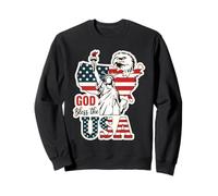 God Bless the USA Shirt Statua della Libertà Aquila Patriottica Felpa