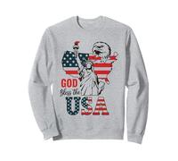 God Bless the USA Shirt Statua della Libertà Aquila Patriottica Felpa