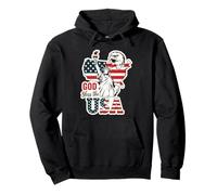 God Bless the USA Shirt Statua della Libertà Aquila Patriottica Felpa con Cappuccio