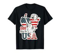 God Bless the USA Shirt Statua della Libertà Aquila Patriottica Maglietta