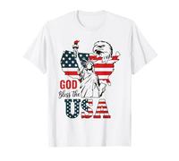 God Bless the USA Shirt Statua della Libertà Aquila Patriottica Maglietta
