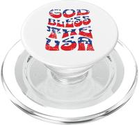God Bless The USA, stile patriottico, stile retrò, design invecchiato PopSockets PopGrip per MagSafe