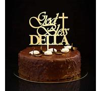 God Bless - Topper per torta con scritta in lingua inglese "Mr and Mrs", stile rustico, per matrimonio, fidanzamento, con sagoma personalizzata, decorazione per torta con sposa e sposo, 15,2 cm