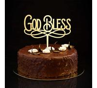 God Bless - Topper per torta con scritta "Mr and Mrs", rustico, per matrimonio, fidanzamento, con silhouette personalizzata, decorazione rustica per matrimoni, anniversari, feste, regali di