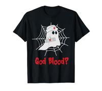 God Blood ? Ghost Nurse Funny Halloween Costume Maglietta