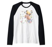 God Can Judge Me Preghiera Mani Chicano Tattoo Doves Maglia con Maniche Raglan