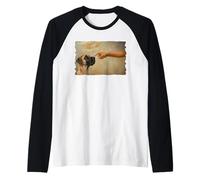 God Creates Great Fawn Great Dane Dog Lover Maglia con Maniche Raglan