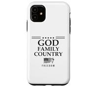 God Family Country Freedom Sign US Flag Make Heaven Crowded Custodia per iPhone 11