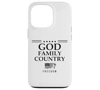 God Family Country Freedom Sign US Flag Make Heaven Crowded Custodia per iPhone 13 Pro