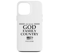 God Family Country Freedom Sign US Flag Make Heaven Crowded Custodia per iPhone 13 Pro Max