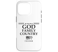 God Family Country Freedom Sign US Flag Make Heaven Crowded Custodia per iPhone 16 Pro