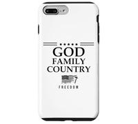 God Family Country Freedom Sign US Flag Make Heaven Crowded Custodia per iPhone 7 Plus/8 Plus
